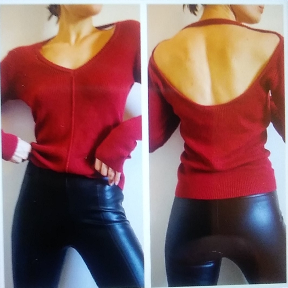 🌈 Open Back SOFT Spring Sweater/Thermal Top